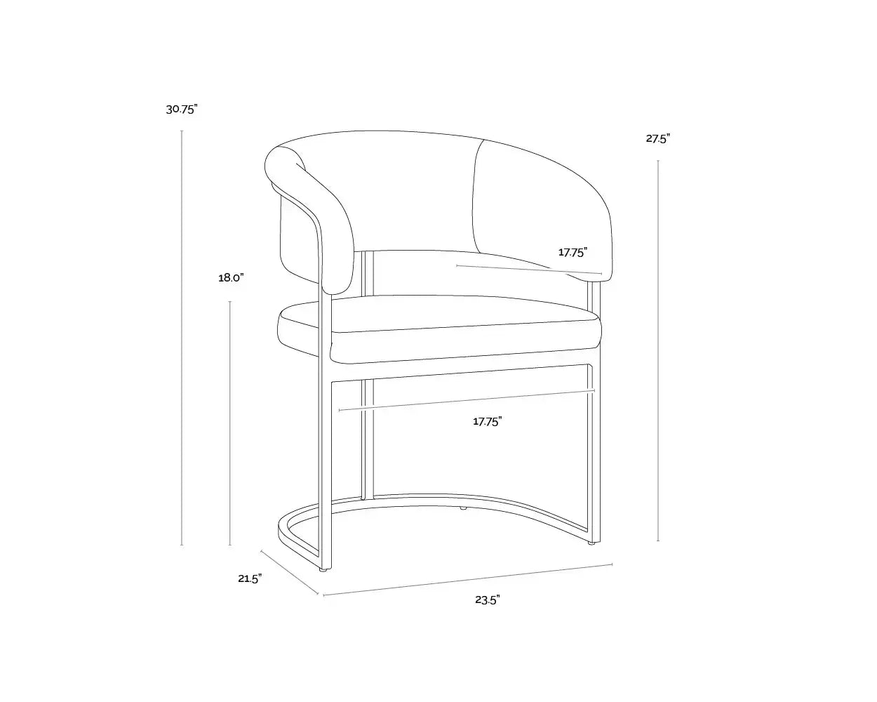 Sunpan MARRIS DINING ARMCHAIR - Dining Chairs