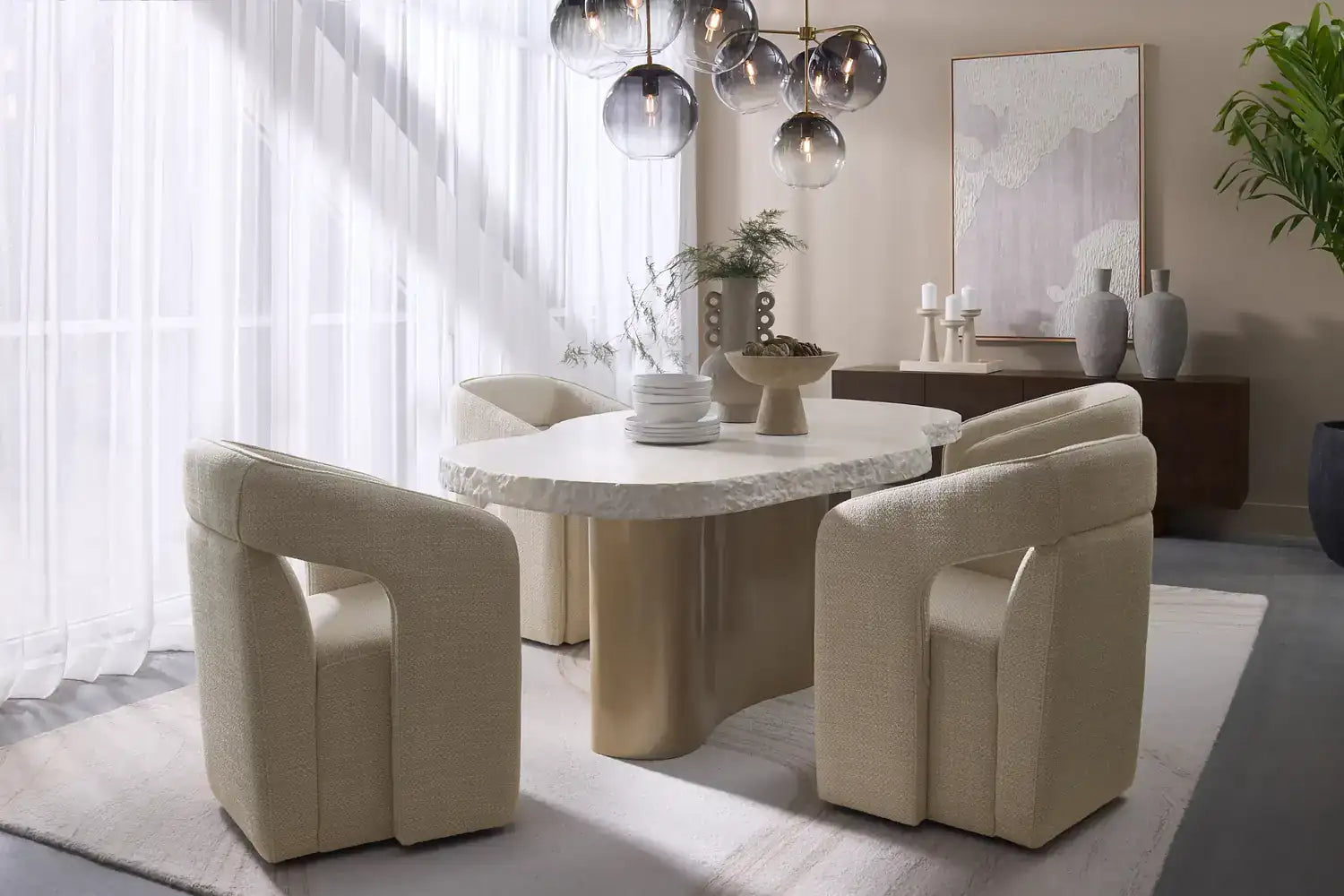 SUNPAN KENDRICK WHEELED DINING ARMCHAIR - Dining Chairs