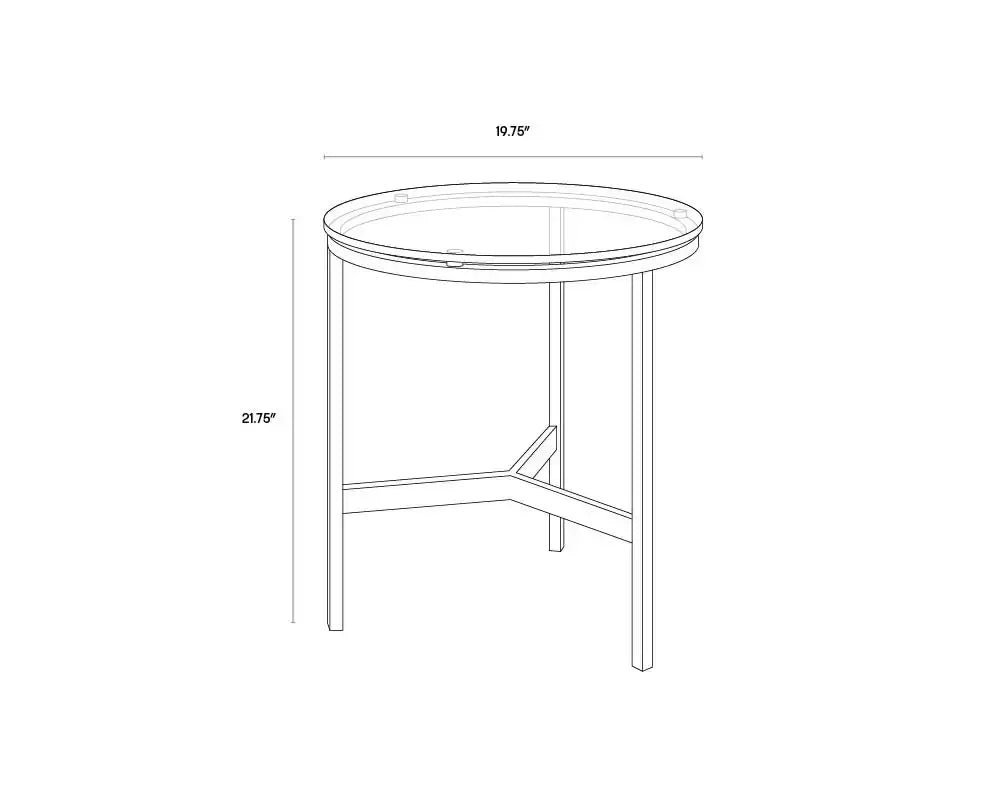 Sunpan FLATO END TABLE - Side