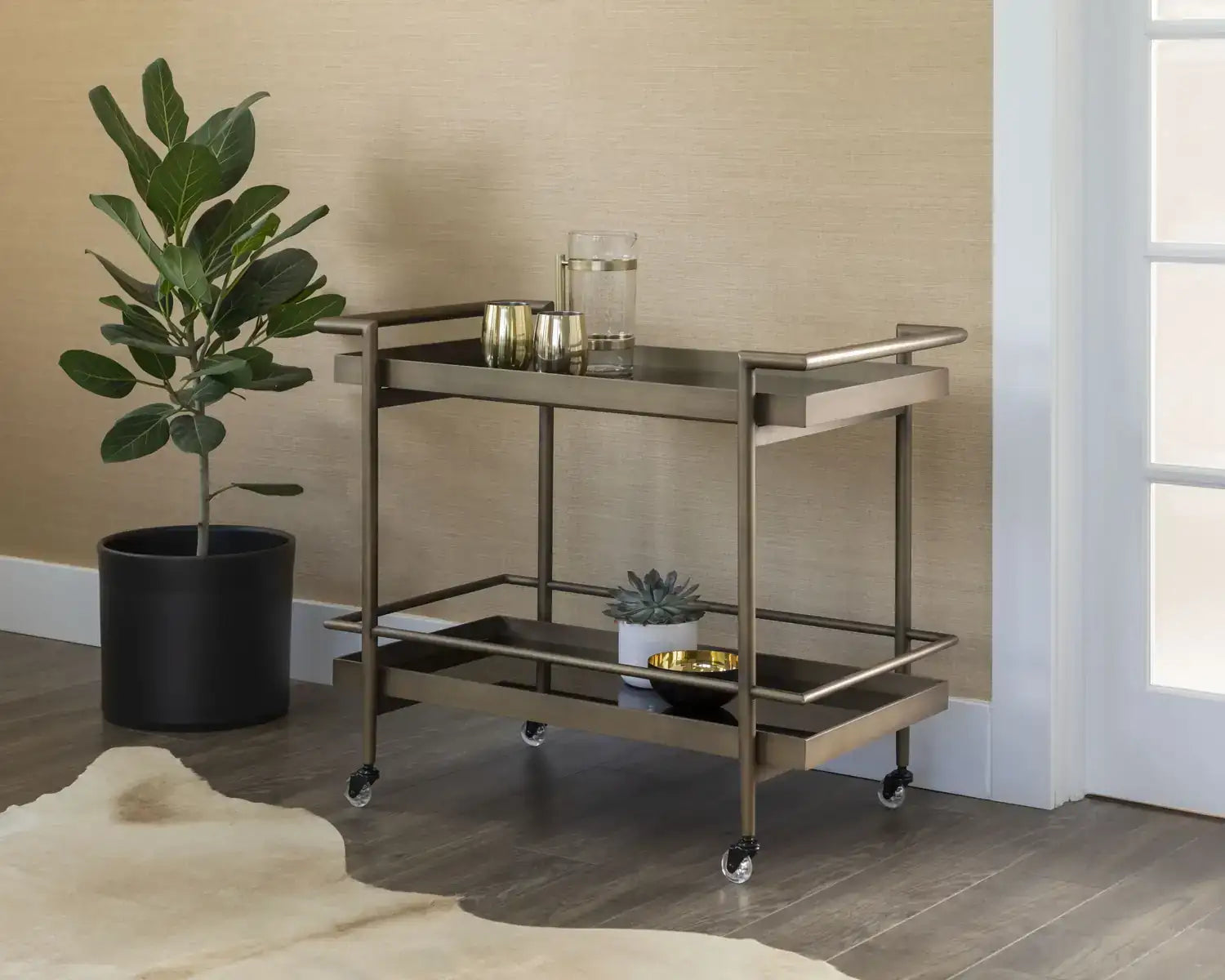 Sunpan, LIVINGSTON BAR CART, CABINETS & BARS