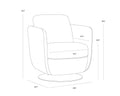 Sunpan GILLEY SWIVEL LOUNGE CHAIR - Lounge