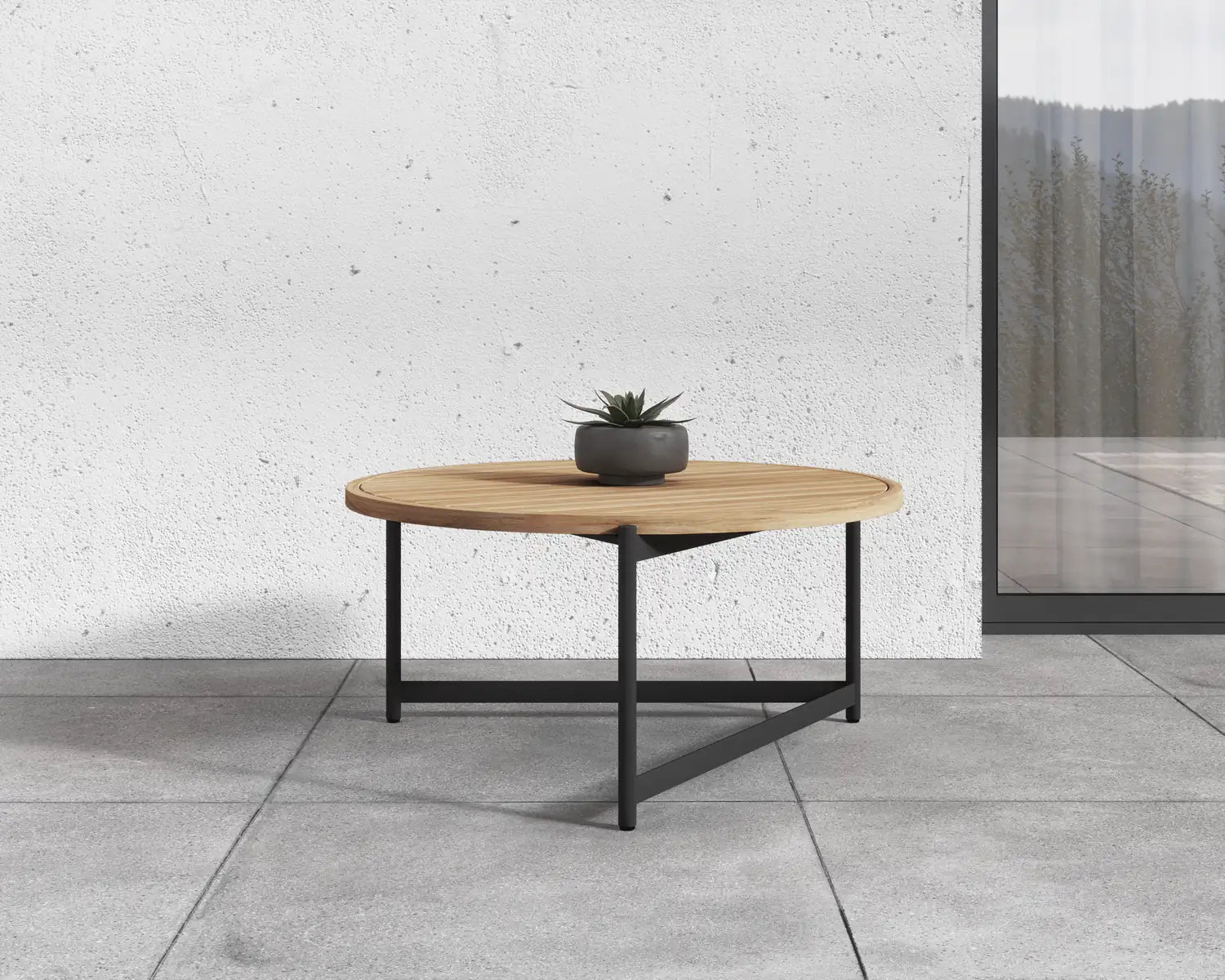 AMALFI COFFEE TABLE - LARGE - NATURAL - Outdoor Furniture
