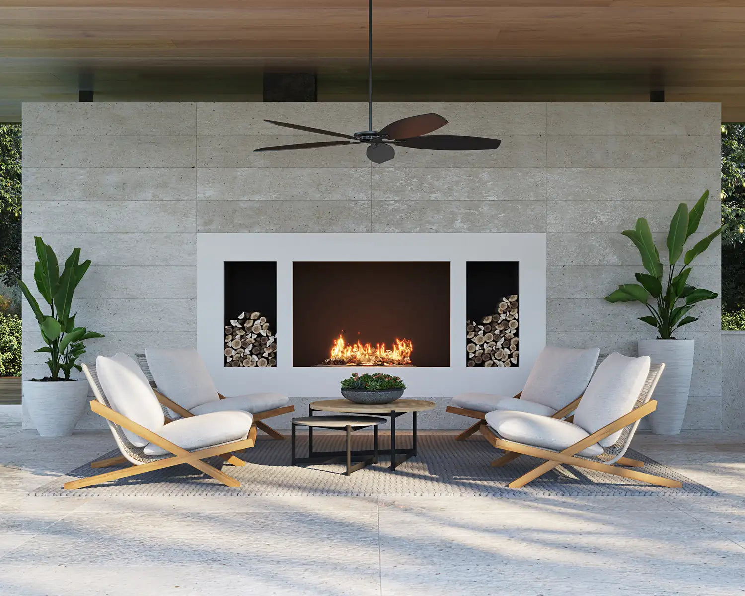 AMALFI COFFEE TABLE - LARGE - NATURAL - Outdoor Furniture