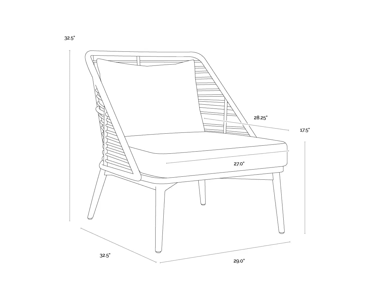 Sunpan ANDRIA LOUNGE CHAIR - Outdoor Furniture