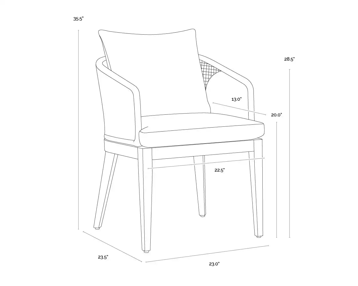 SUNPAN CAPRI DINING ARMCHAIR - Outdoor Furniture