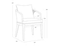 Sunpan CAPRI DINING ARMCHAIR - Outdoor Furniture