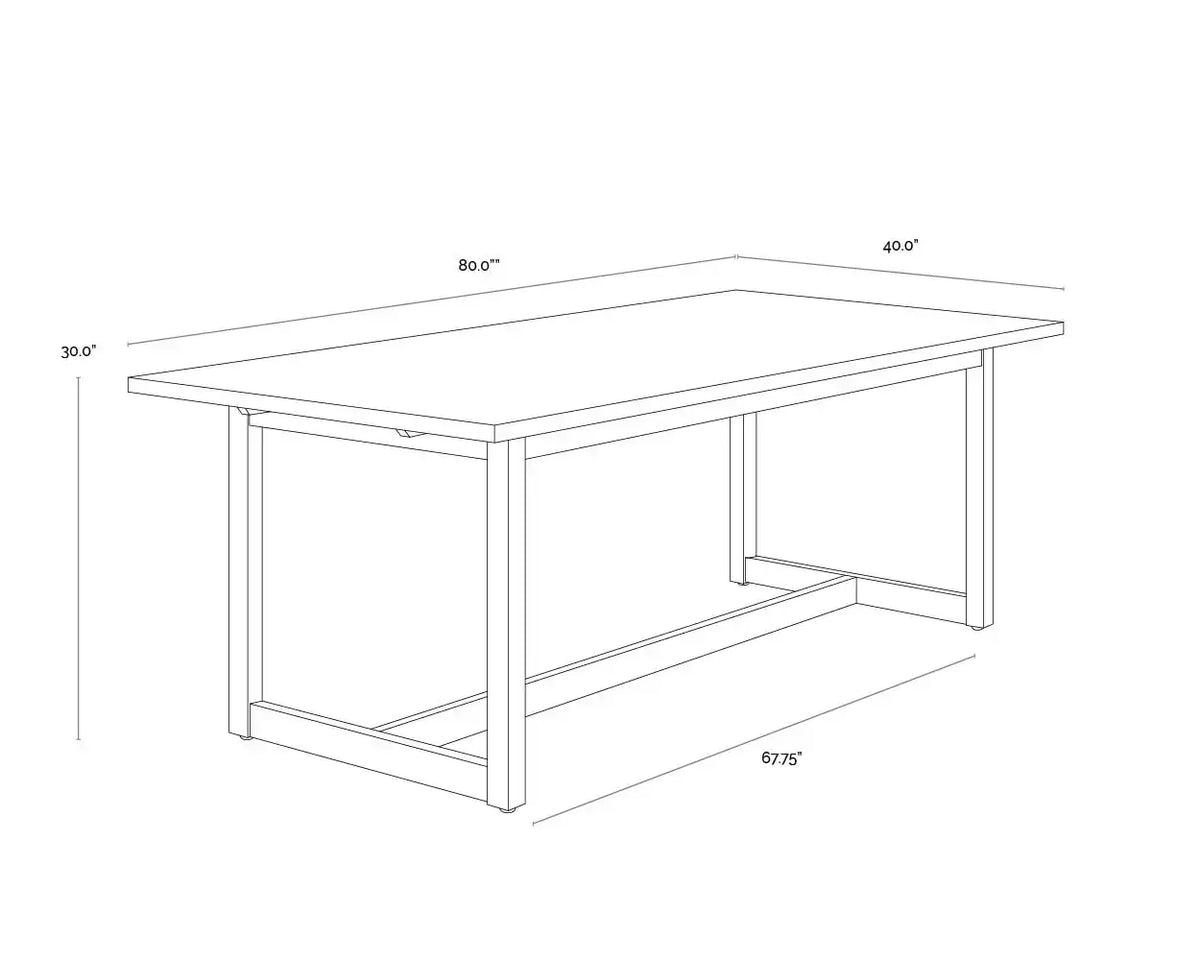 Sunpan GENEVE EXTENSION DINING TABLE - Outdoor Furniture