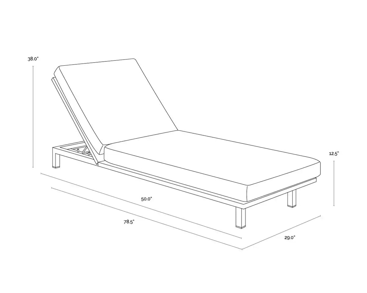 Sunpan GENEVE LOUNGER - Outdoor Furniture