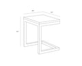 Sunpan GENEVE C-SHAPED END TABLE - Outdoor Furniture