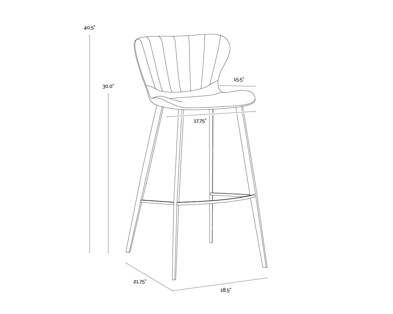 Sunpan ARABELLA BARSTOOL - Bar Stools