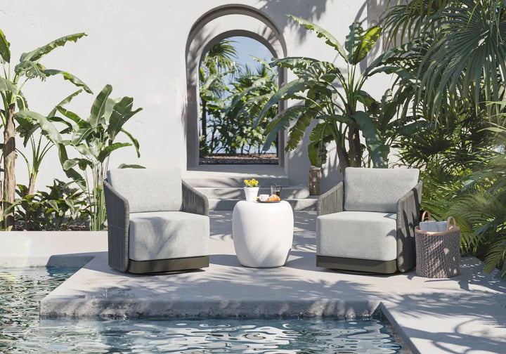Sunpan ALLARIZ SWIVEL ARMCHAIR - Outdoor Furniture