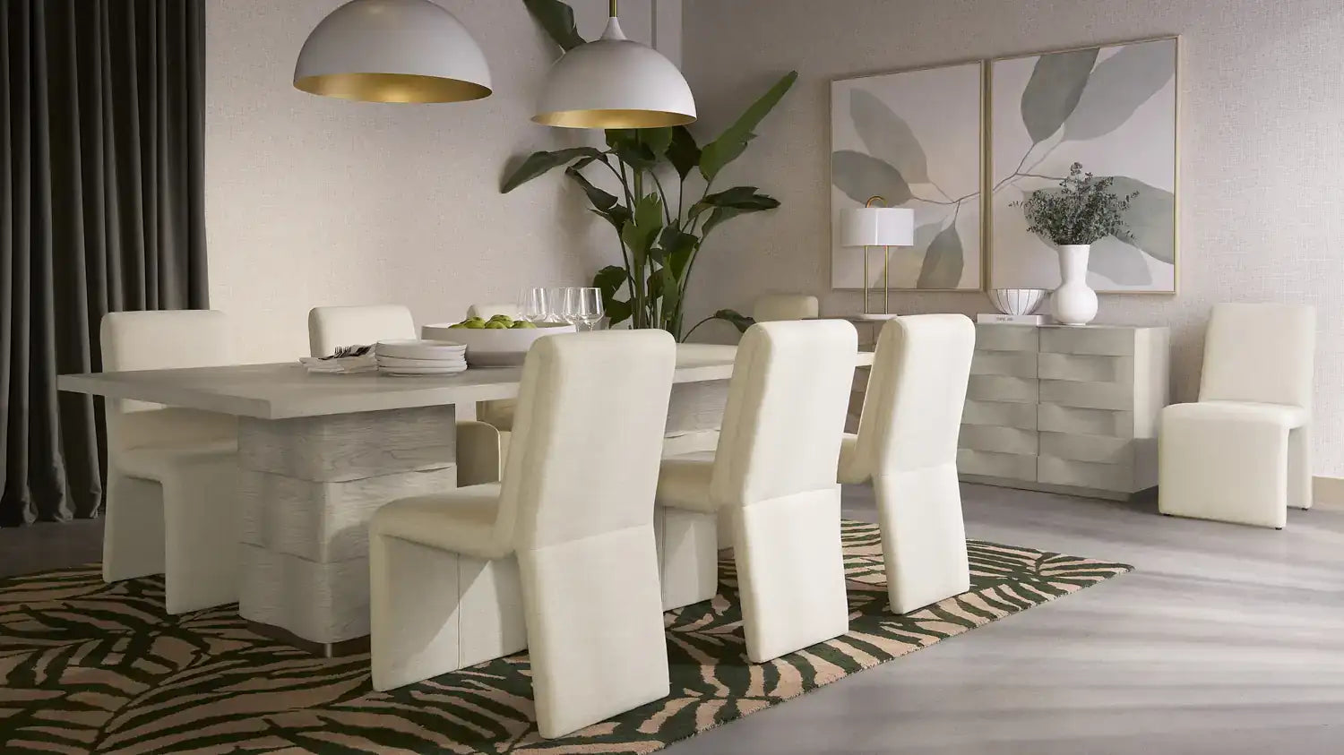Sunpan CASCATA DINING CHAIR - EFFIE LINEN - Dining Chairs