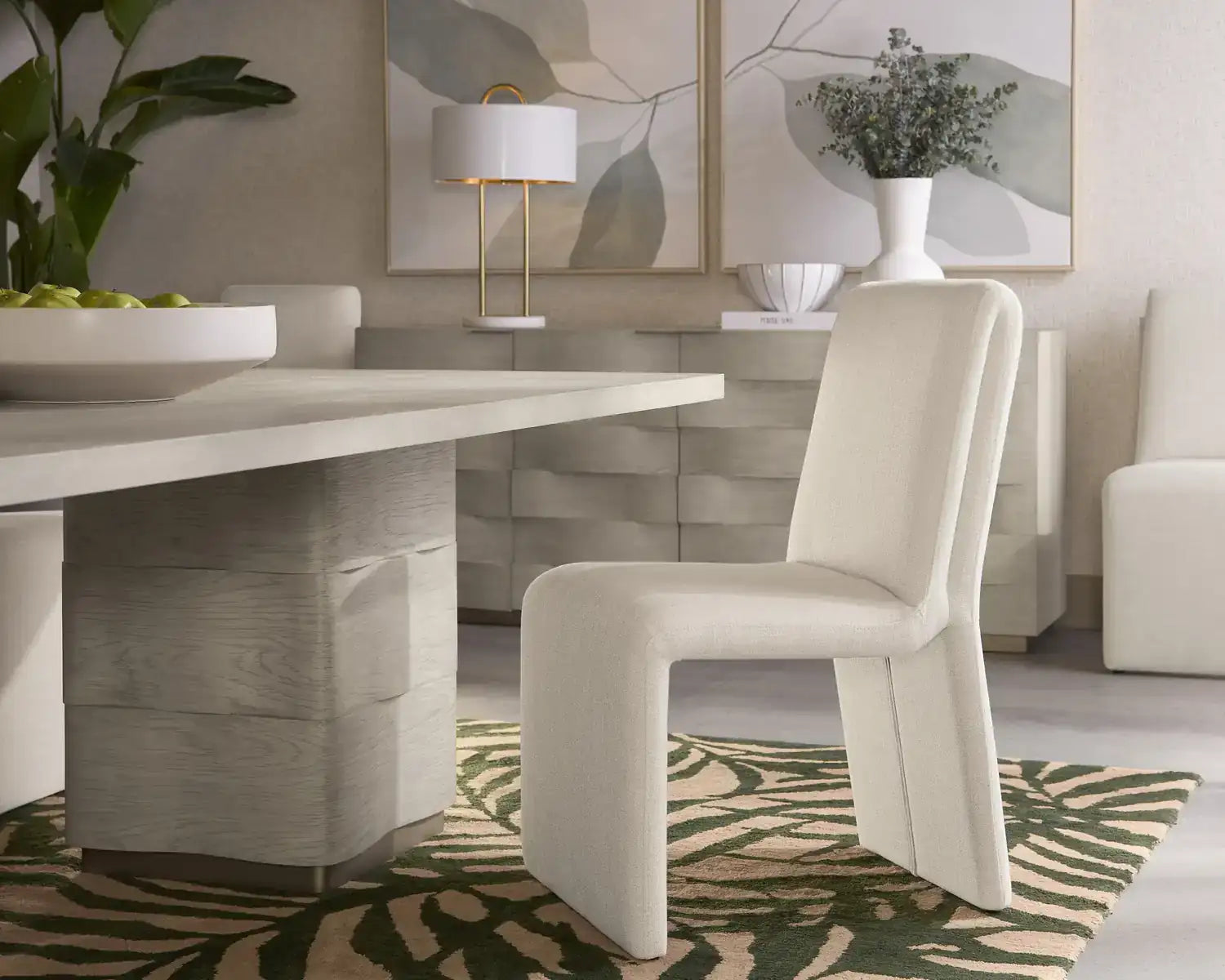 Sunpan CASCATA DINING CHAIR - EFFIE LINEN - Dining Chairs