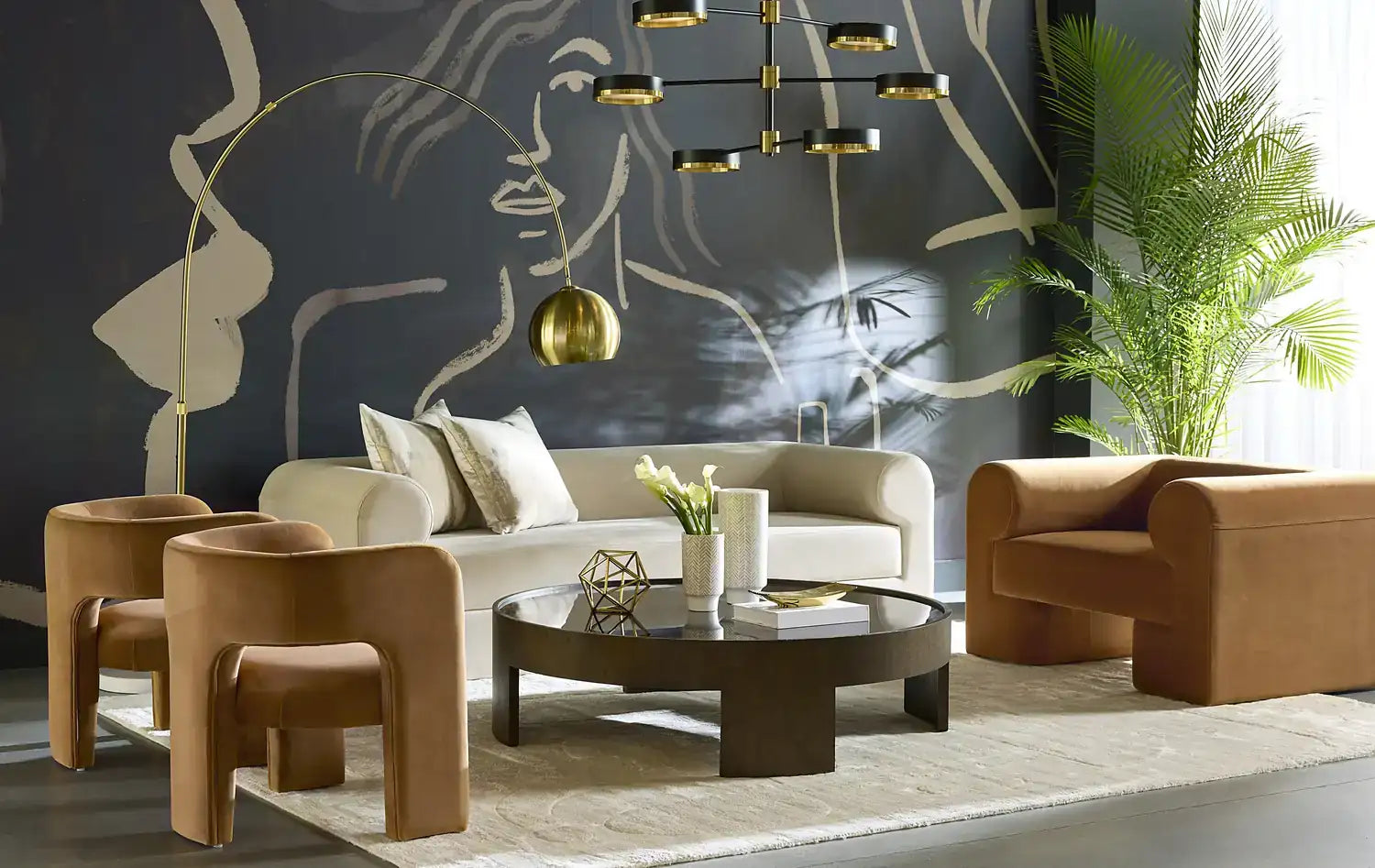 ISIDORE LOUNGE CHAIR - MEG GOLD - Lounge
