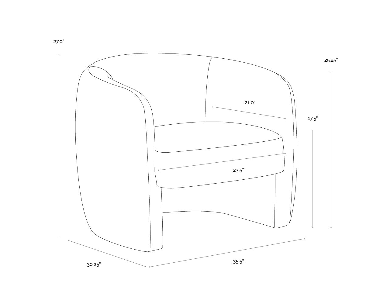 Sunpan MIRCEA LOUNGE CHAIR - Lounge