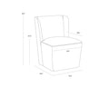 SUNPAN AMITA WHEELED DINING CHAIR - Dining Chairs