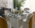 Sunpan CAVOLI SWIVEL DINING CHAIR - MEG TAUPE / MEG GOLD - Dining Chairs