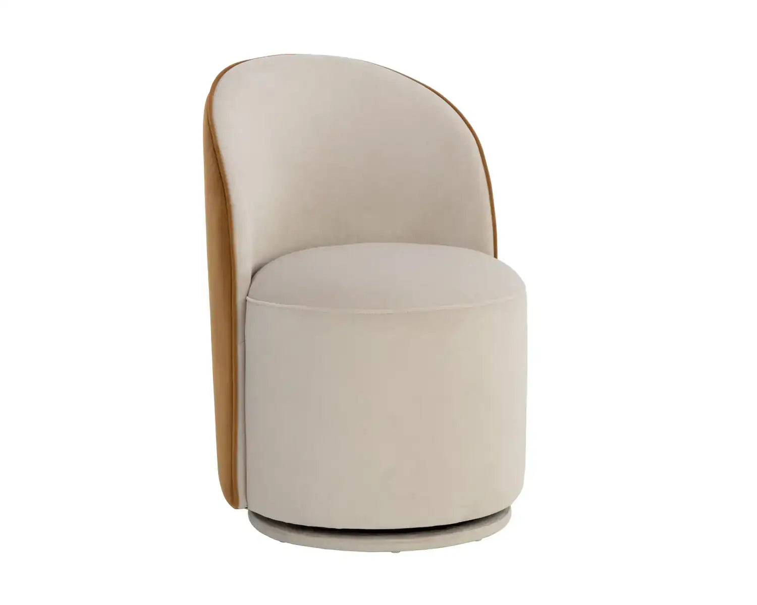 Sunpan CAVOLI SWIVEL DINING CHAIR - MEG TAUPE / MEG GOLD - Dining Chairs