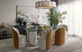 Sunpan CAVOLI SWIVEL DINING CHAIR - MEG TAUPE / MEG GOLD - Dining Chairs