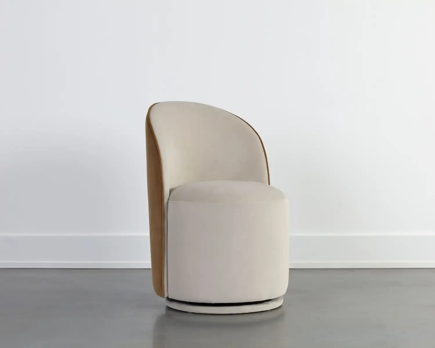Sunpan CAVOLI SWIVEL DINING CHAIR - MEG TAUPE / MEG GOLD - Dining Chairs