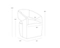 SUNPAN LLORET WHEELED DINING ARMCHAIR - Dining Chairs