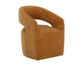 Sunpan LLORET WHEELED DINING ARMCHAIR - DANNY AMBER - Dining Chairs