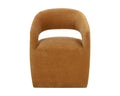 Sunpan LLORET WHEELED DINING ARMCHAIR - DANNY AMBER - Dining Chairs