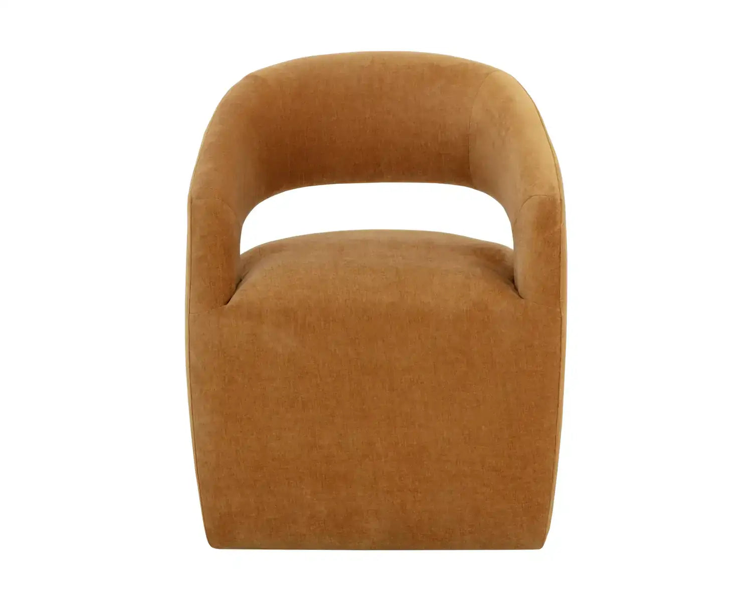 Sunpan LLORET WHEELED DINING ARMCHAIR - DANNY AMBER - Dining Chairs
