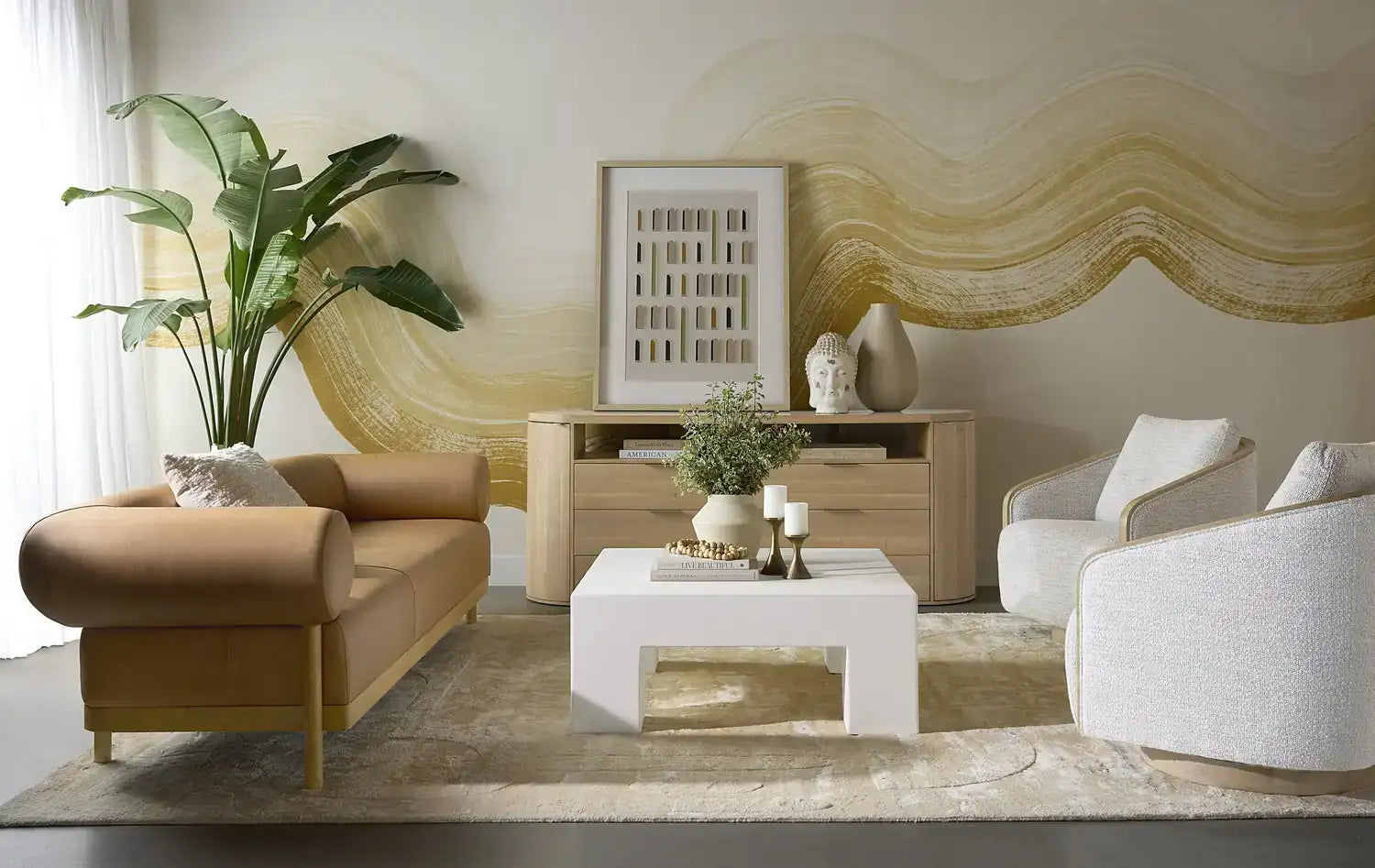 TASIA SWIVEL LOUNGE CHAIR - MERINO COTTON - Lounge