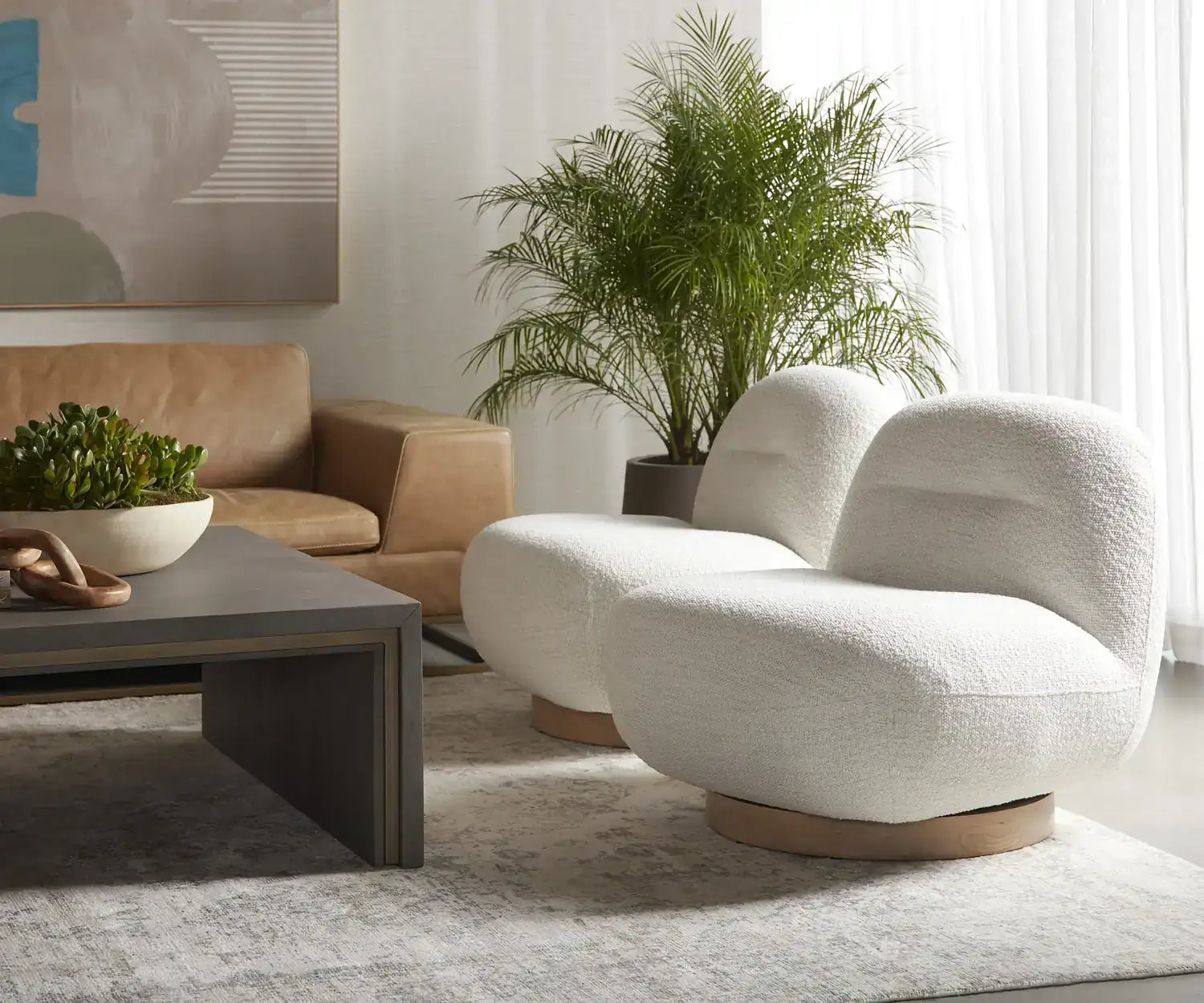 SUNPAN FRANZE SWIVEL LOUNGE CHAIR - Lounge