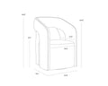 SUNPAN KENDRICK WHEELED DINING ARMCHAIR - Dining Chairs