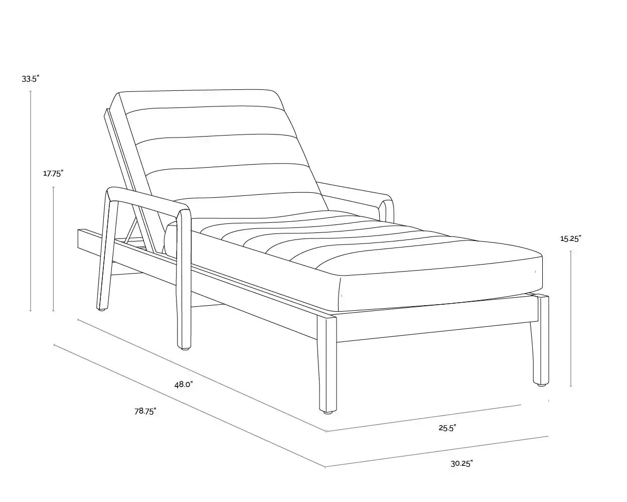 SUNPAN NOELLE LOUNGER - Outdoor Furniture