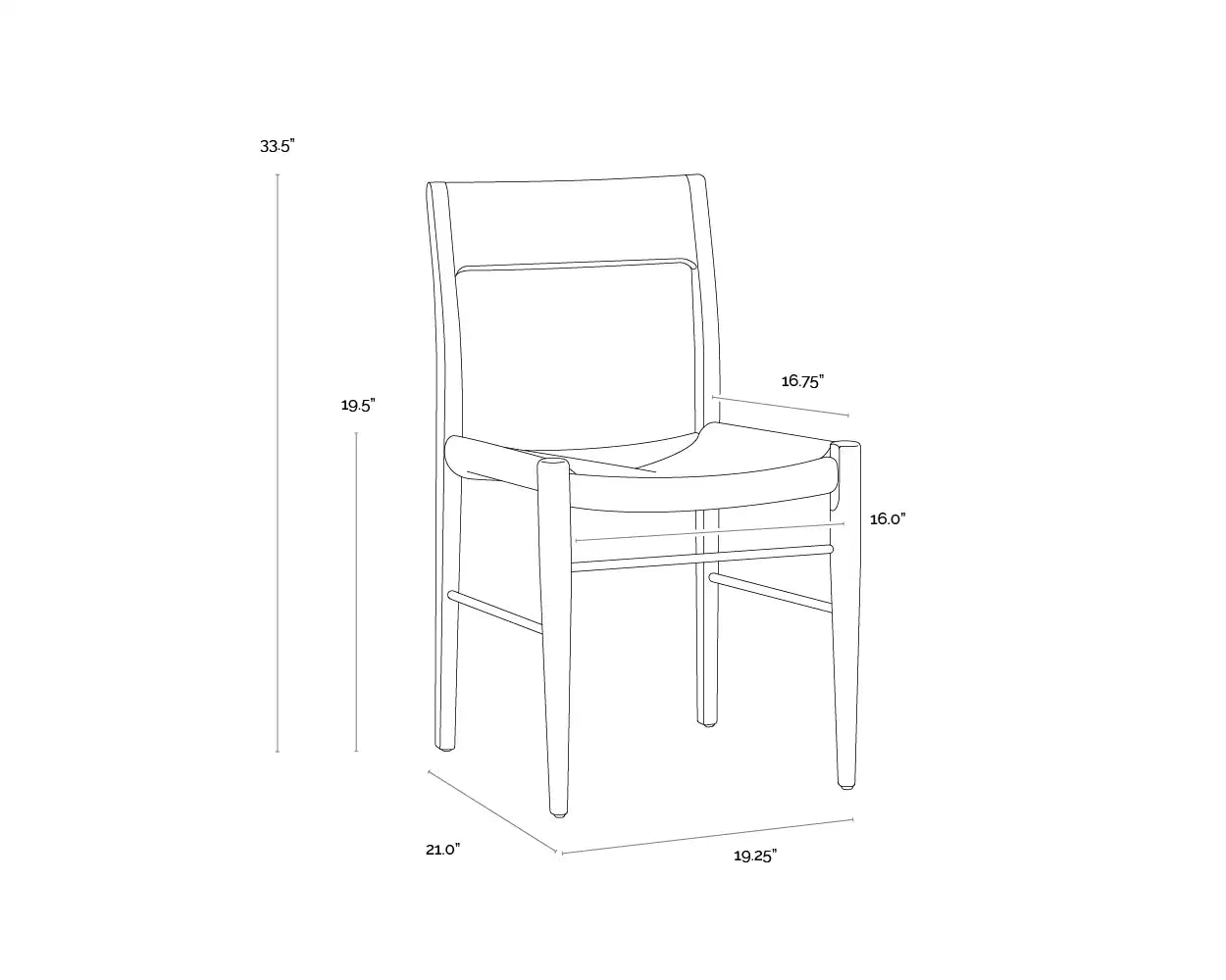 Sunpan BONDI DINING CHAIR - Dining Chairs