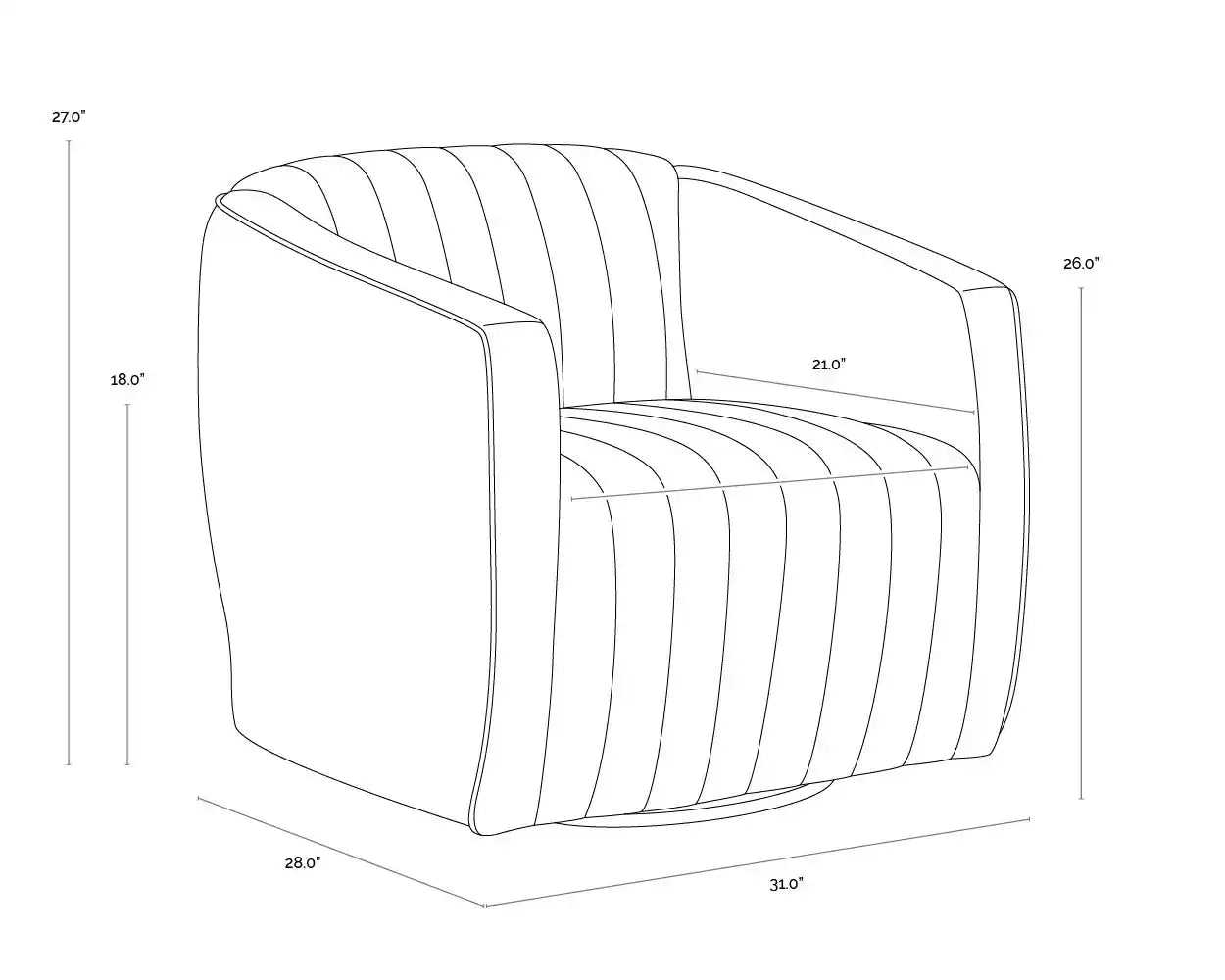 SUNPAN GARRISON SWIVEL LOUNGE CHAIR - Lounge