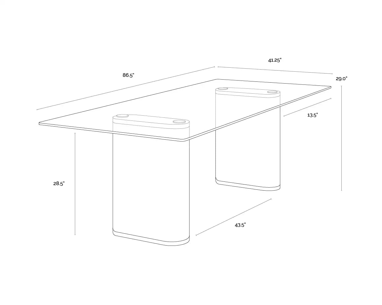 Sunpan AEMOND DINING TABLE - Outdoor Furniture