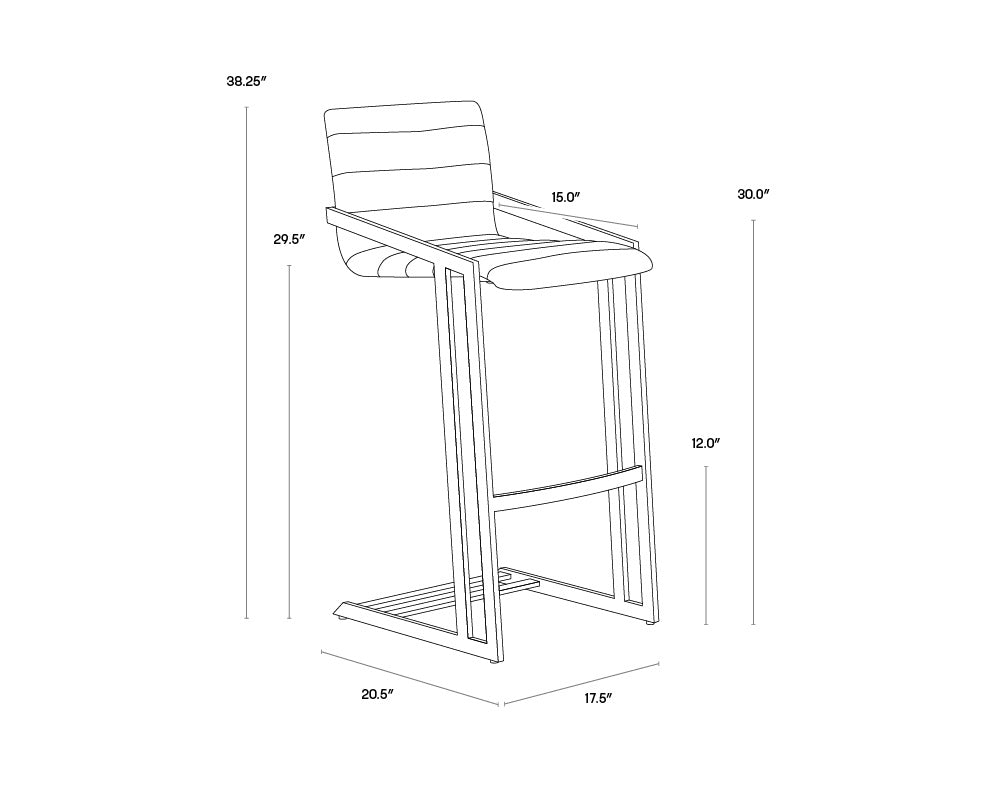 Sunpan WEBBER BARSTOOL - Bar Stools