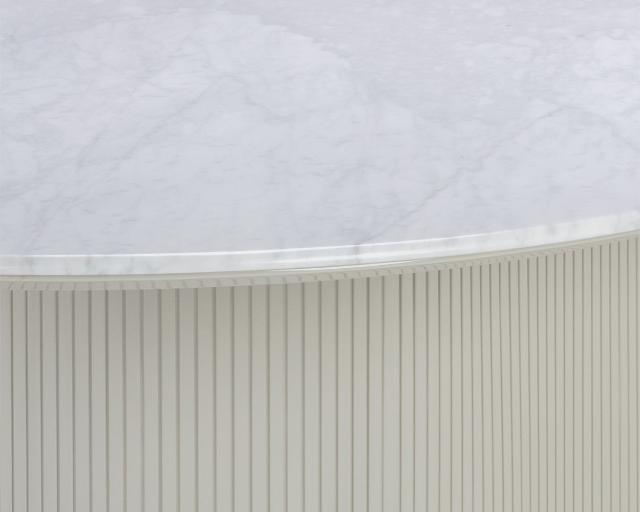 Sunpan PALOMA DINING TABLE - OVAL - WHITE MARBLE - 84" - Dining Tables