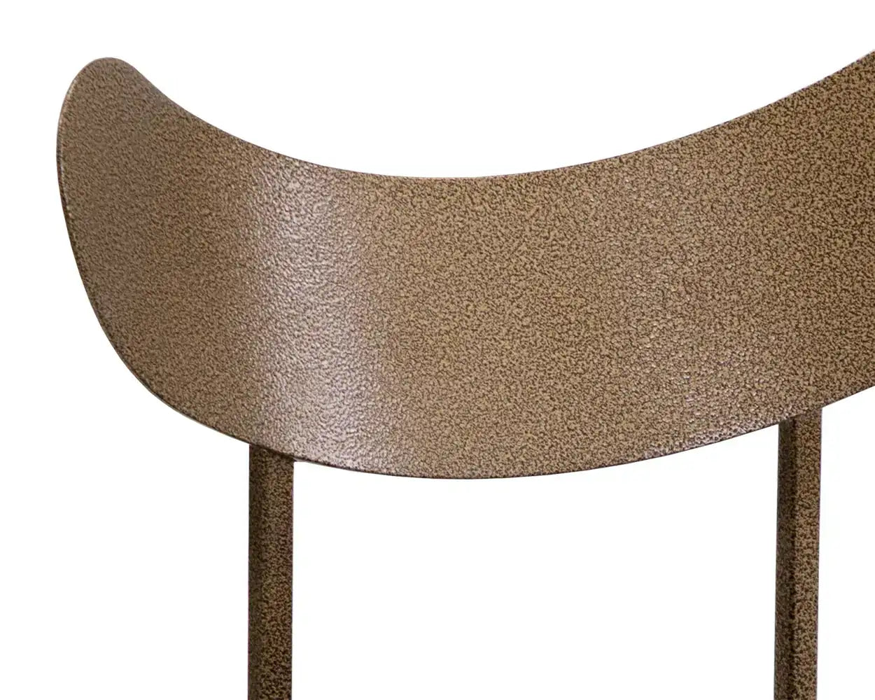 Sunpan GIBBONS DINING CHAIR - ANTIQUE BRASS - CHARCOAL BLACK LEATHER - Dining Chairs