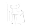 Sunpan GIBBONS DINING CHAIR - ANTIQUE BRASS - CHARCOAL BLACK LEATHER - Dining Chairs