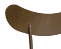 Sunpan GIBBONS DINING CHAIR - ANTIQUE BRASS - CHARCOAL BLACK LEATHER - Dining Chairs