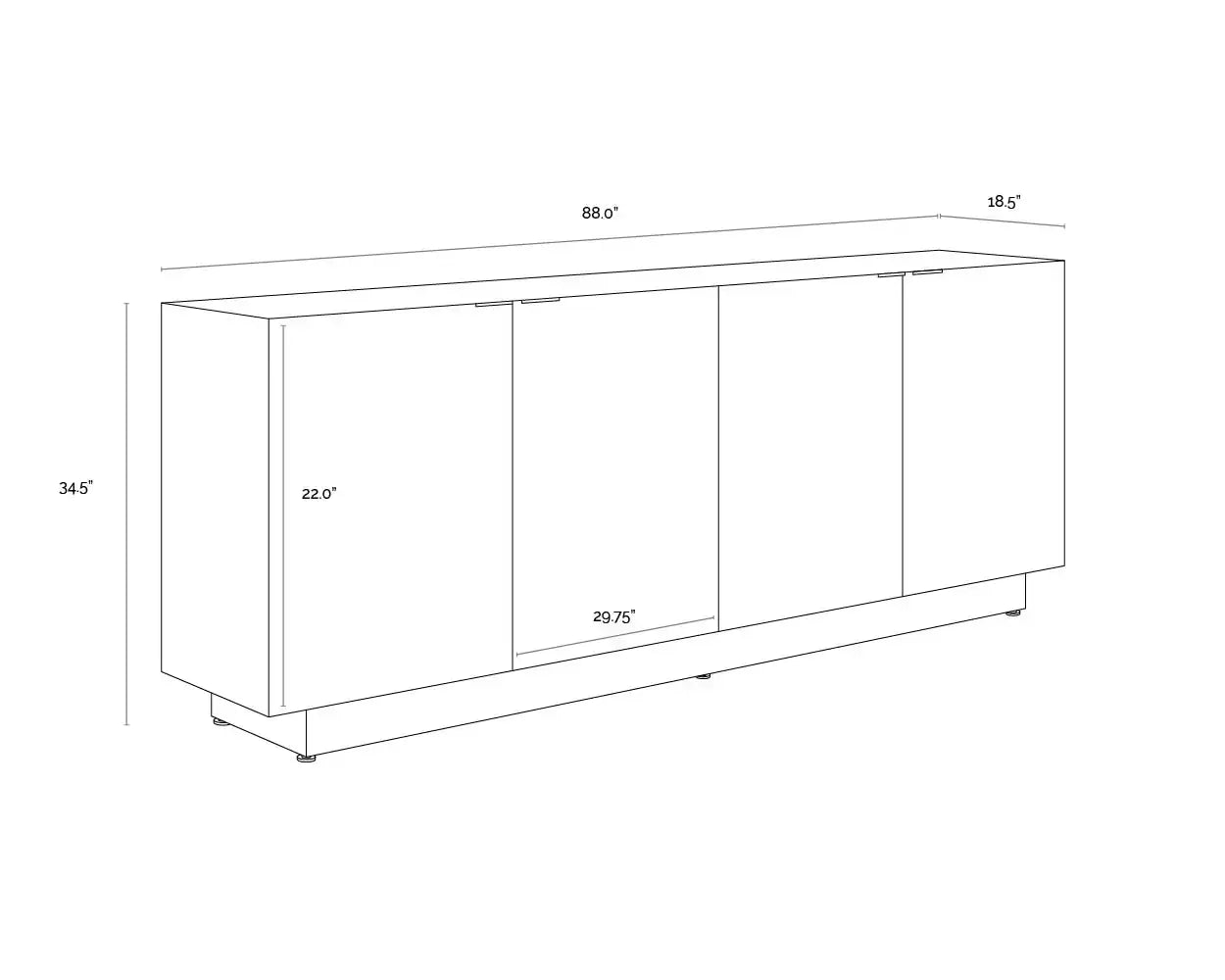 SUNPAN CALVOSA SIDEBOARD - Side