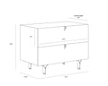 CELINE NIGHTSTAND - LARGE - TEAL - Nightstands