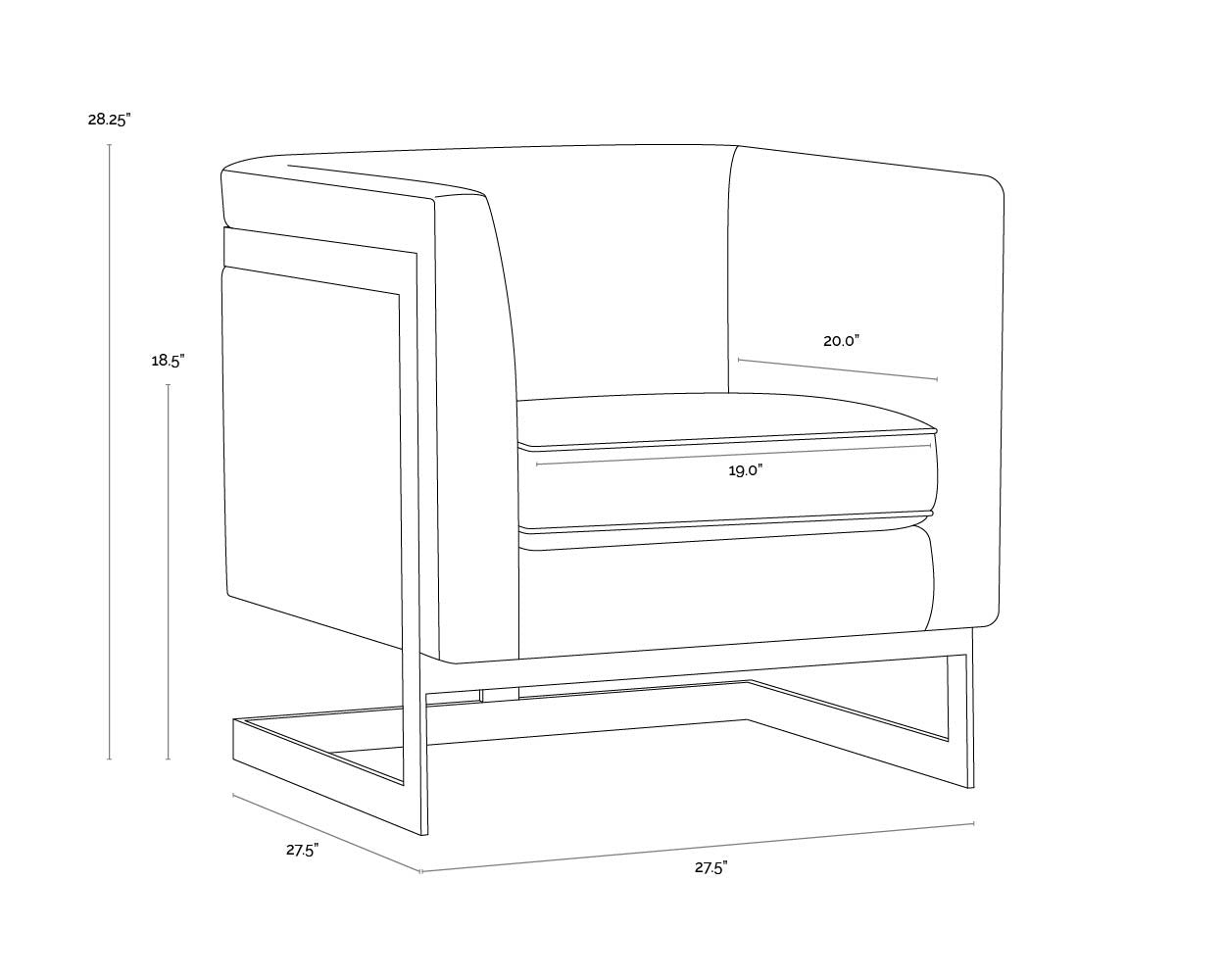 SUNPAN, YVETTE ARMCHAIR, LOUNGE