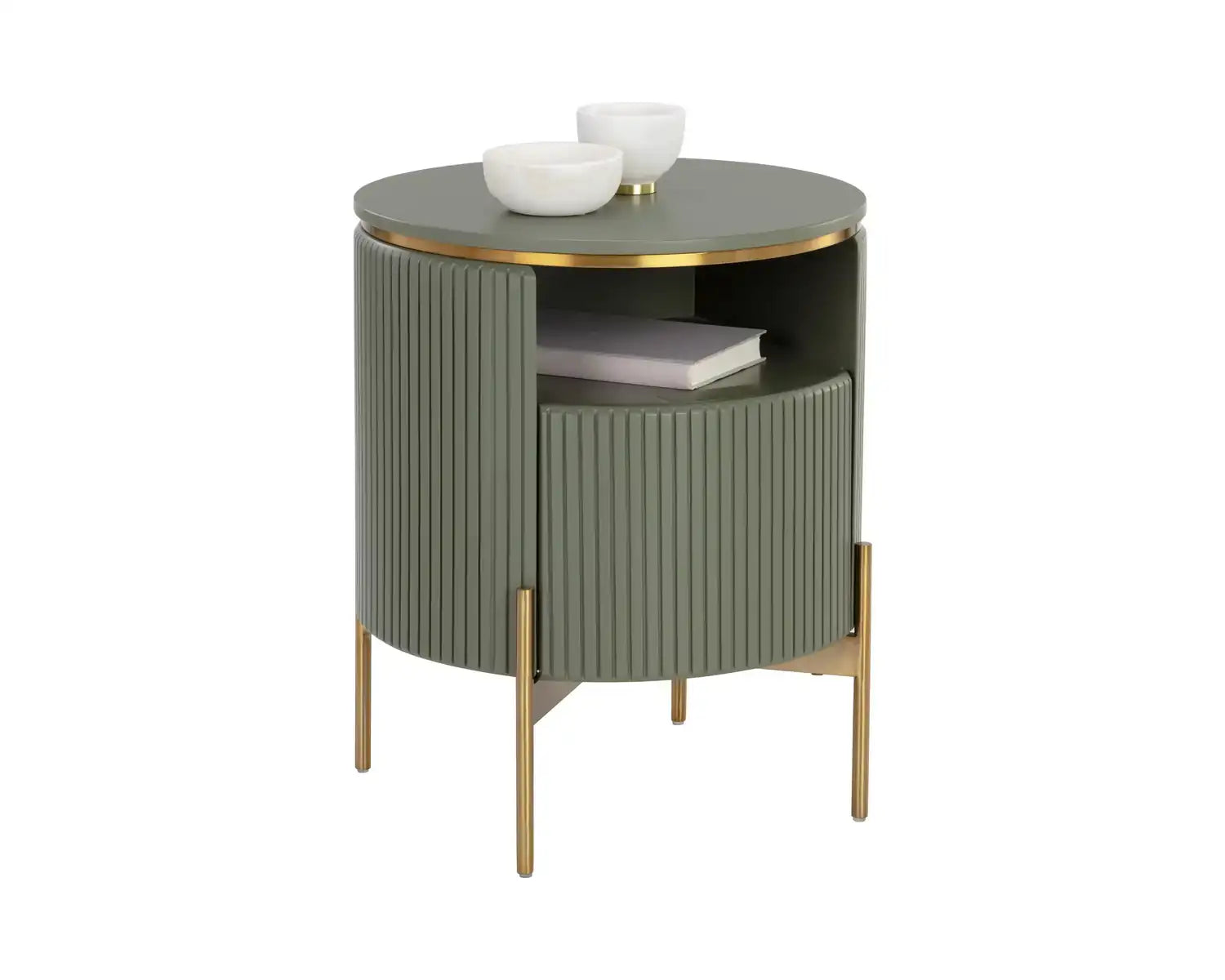 PALOMA END TABLE - SAGE GREEN - Side