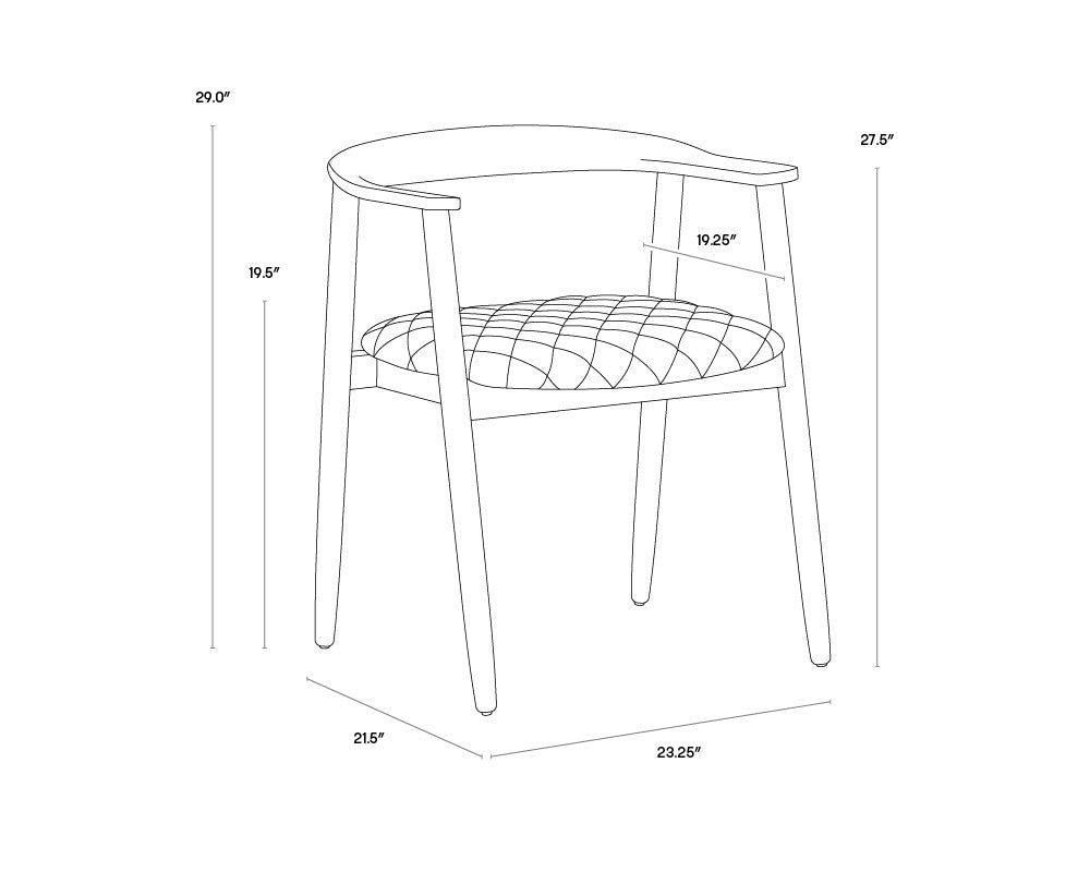 Sunpan JEREMY DINING ARMCHAIR - Dining Chairs