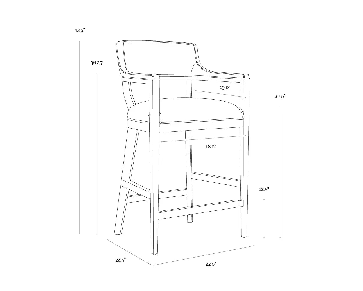 Sunpan BRYLEA BARSTOOL - Bar Stools