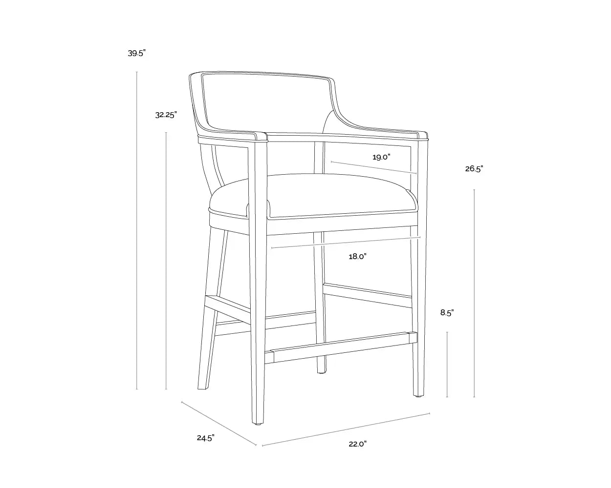 Sunpan, BRYLEA COUNTER STOOL, BENCHES, OTTOMAN & STOOLS