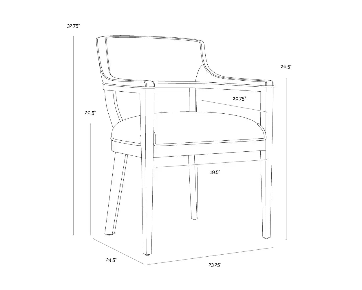 SUNPAN BRYLEA DINING ARMCHAIR - Dining Chairs