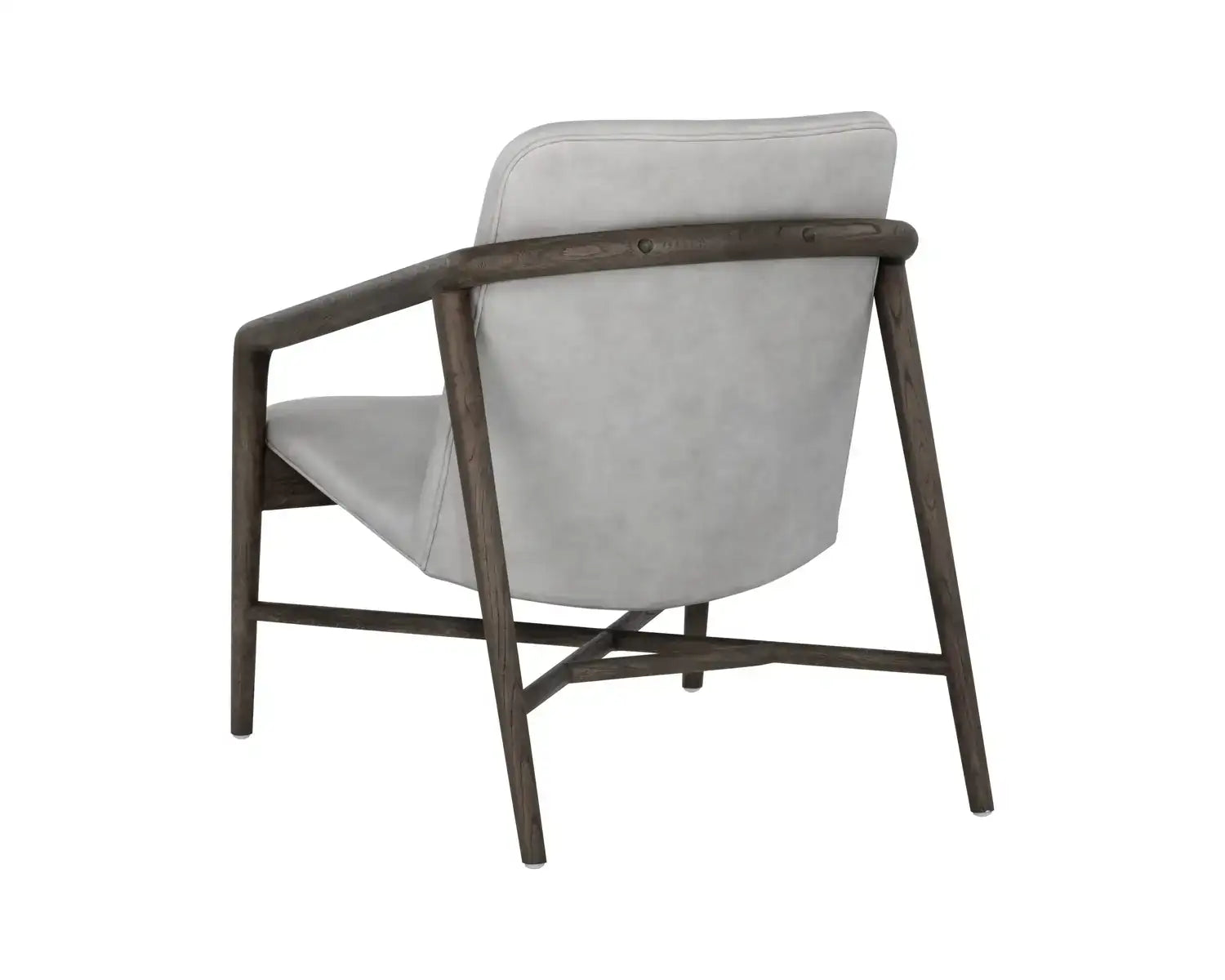 CINELLI LOUNGE CHAIR - DISTRESSED BROWN - SALOON LIGHT GREY LEATHER - Lounge