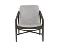 CINELLI LOUNGE CHAIR - DISTRESSED BROWN - SALOON LIGHT GREY LEATHER - Lounge